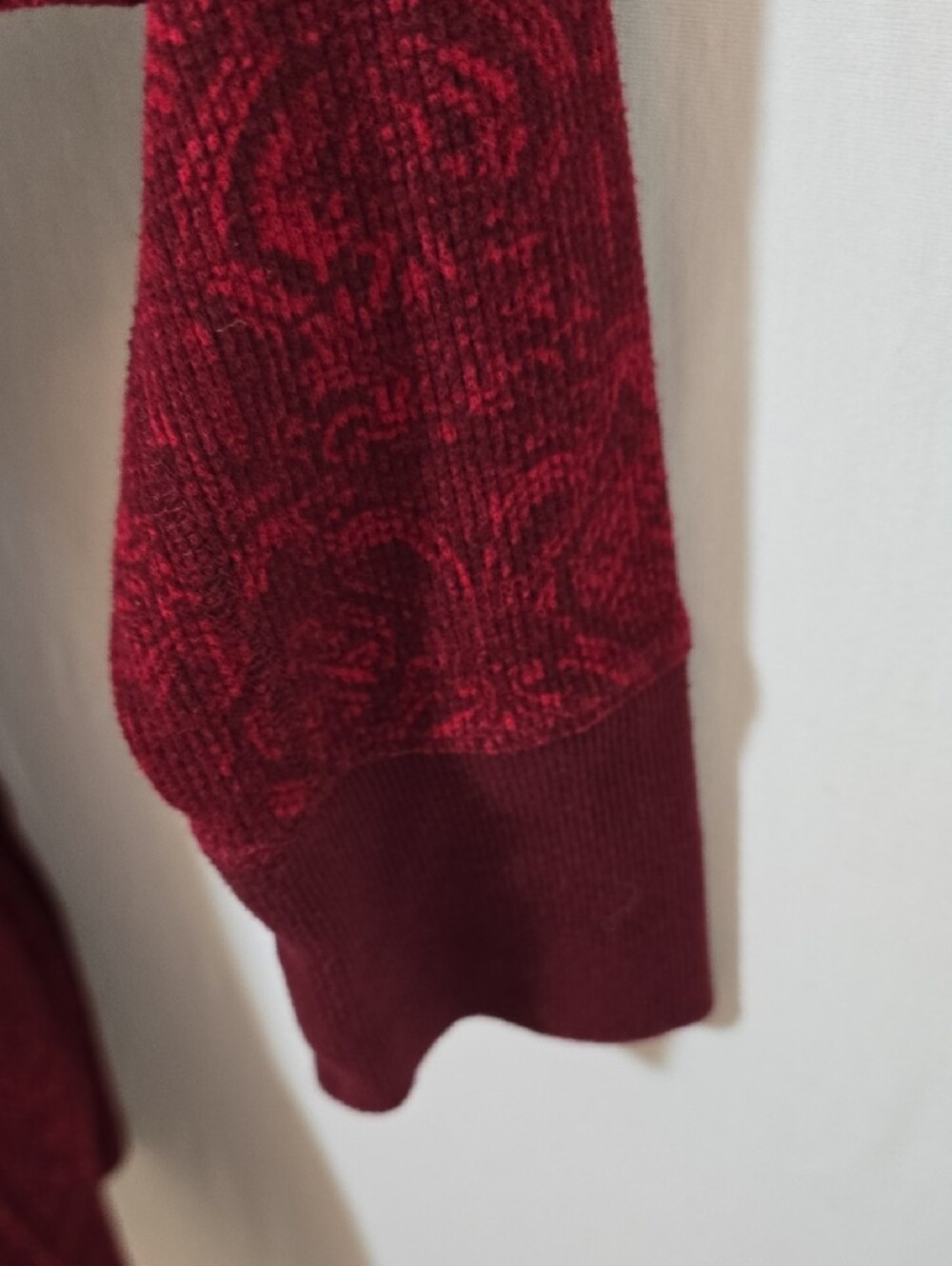 Eddie Bauer Deep Red Long-Sleeve Henley Top - Picture 3 of 5